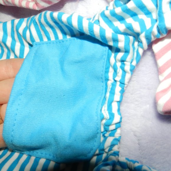 NWOT Adoriable Dog 🐾Pet Blue/Peach/White Pajamas Set of 2 Small/Medium - Picture 5 of 13